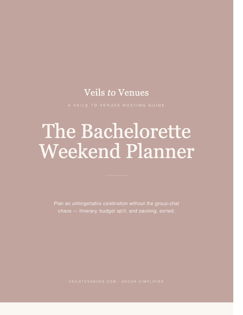 The Bachelorette Weekend Planner