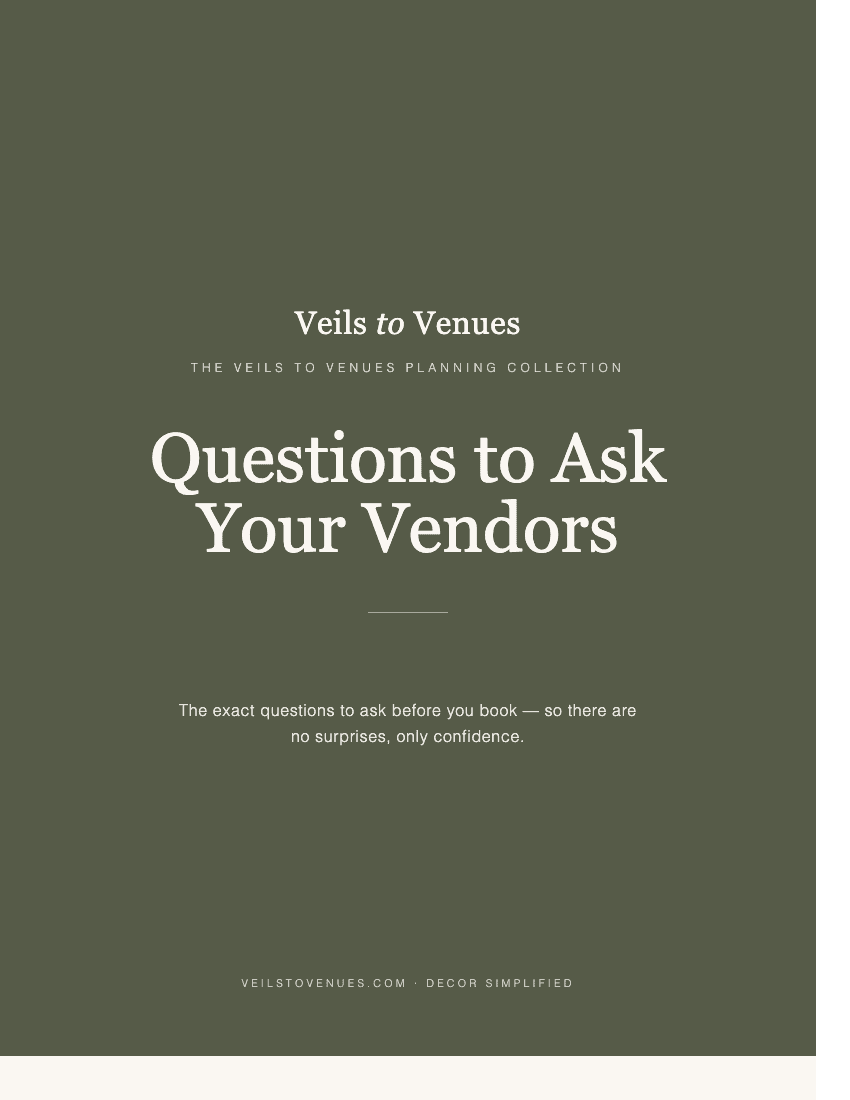 Questions to Ask Your Vendors